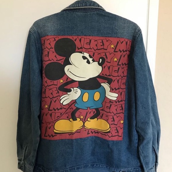 forever 21 mickey mouse denim jacket